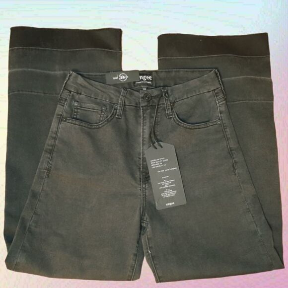 Umgee Black Jean Culottes NWT size 26 - Picture 1 of 7